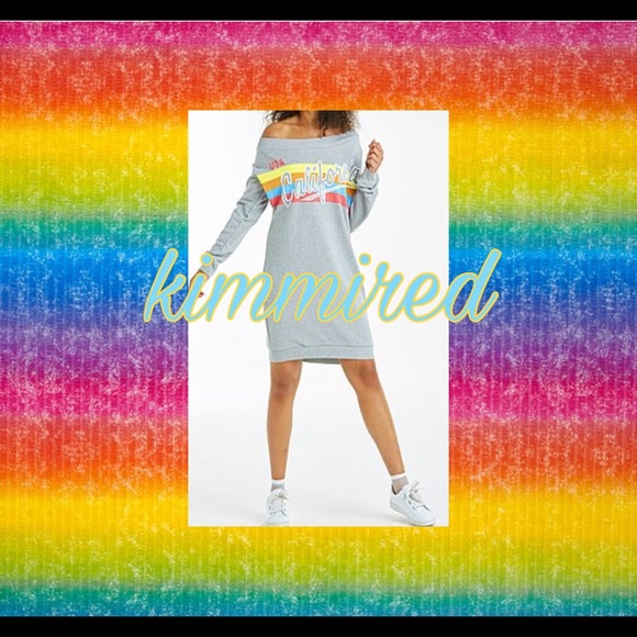 🆕Off the Shoulder "California" Sweat Dress ~US 18 - Picture 4 of 6
